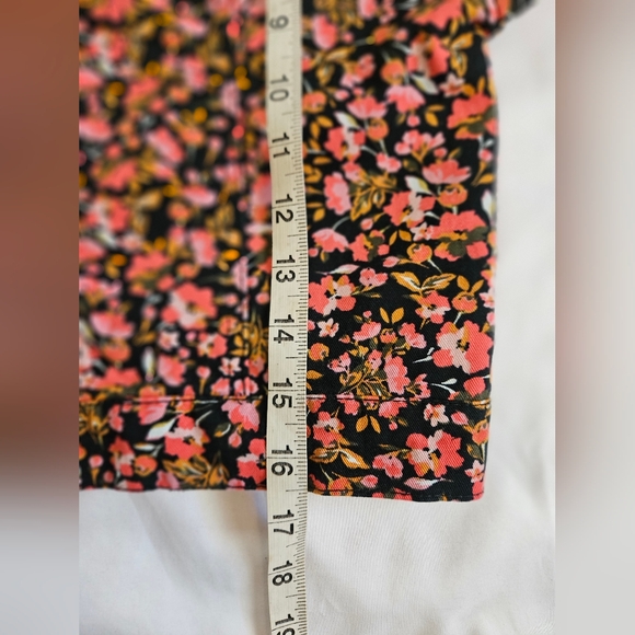Social Standard By Sanctuary Black And Pink Floral Jean Jacket Size XL - Picture 10 of 13